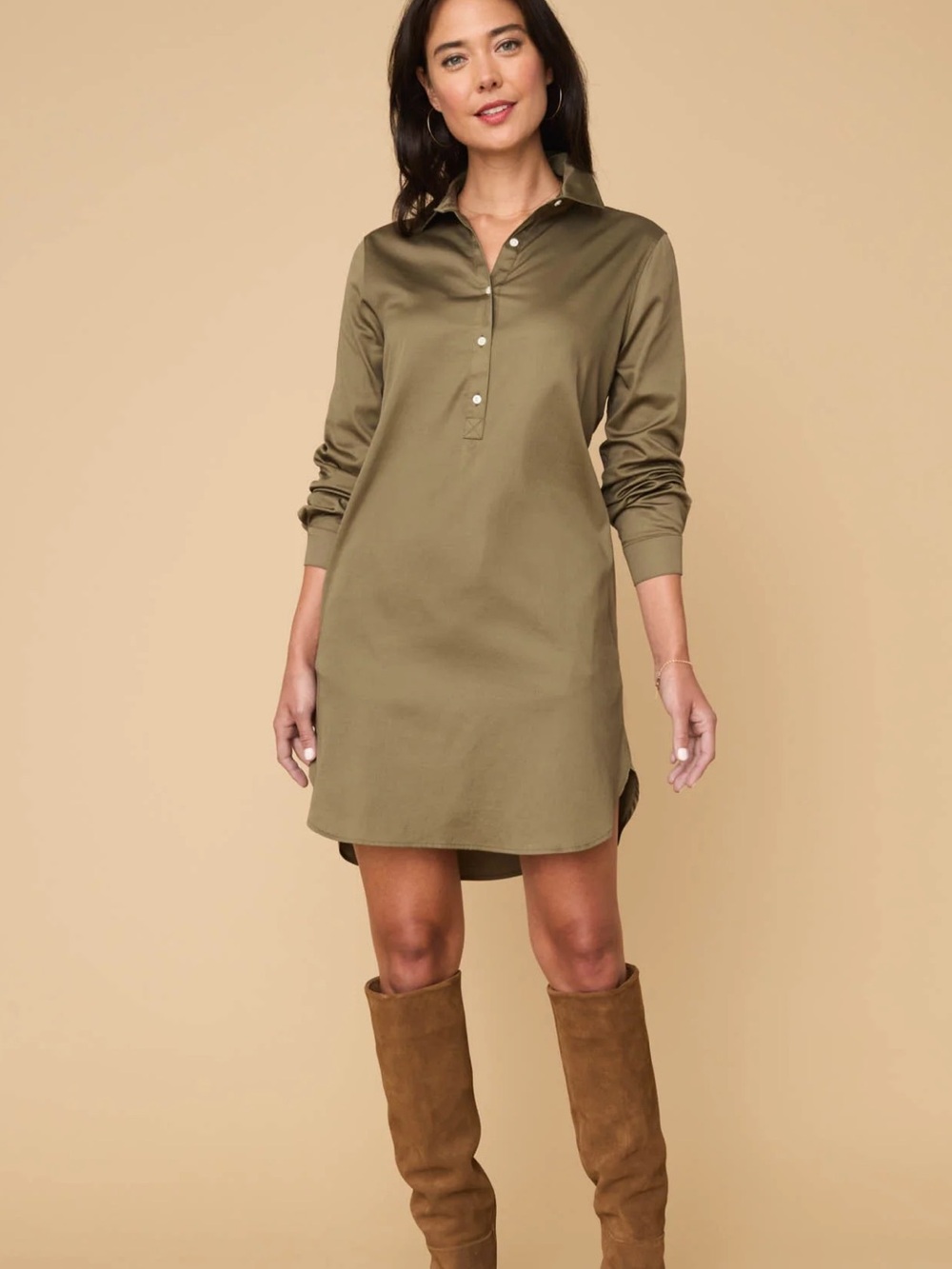 UNTUCKit Glynis Dress in Olive NWOT